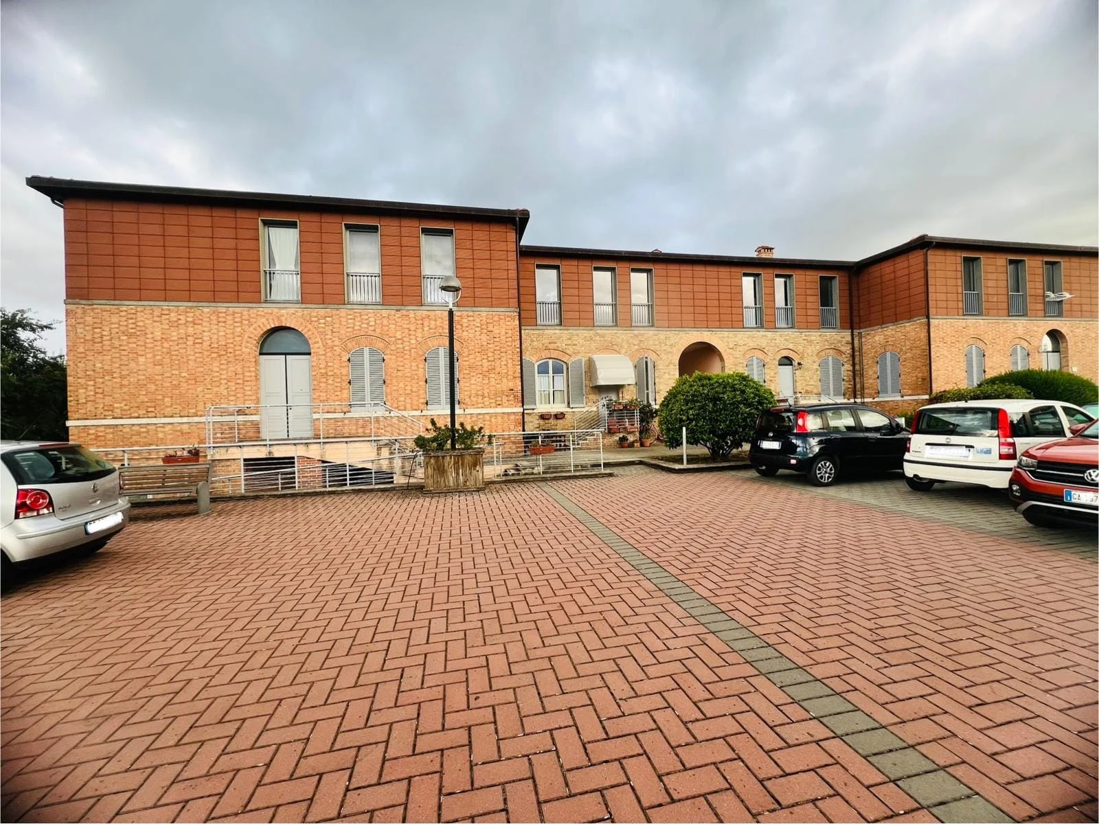 Outdoor parking area at the Deltasol residential complex